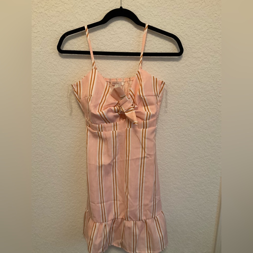 Striped Coral and Pink Sundress